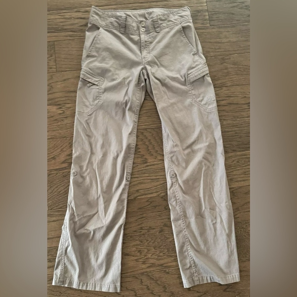 North Face Pants Womens 8 Gray Roll Up Lightweight Hiking Walking Outdoor
